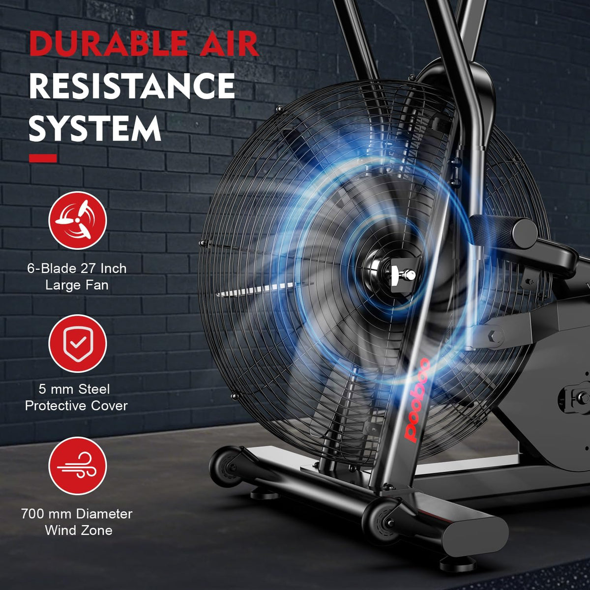 Dual Action Air Bike with APP Connection