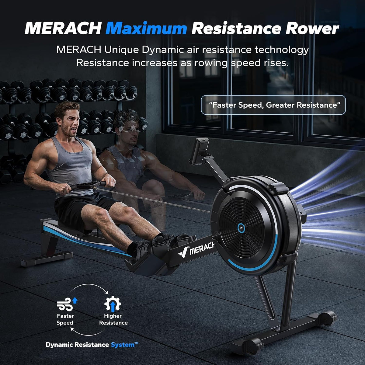 Adjustable Air Indoor Rowing Machine