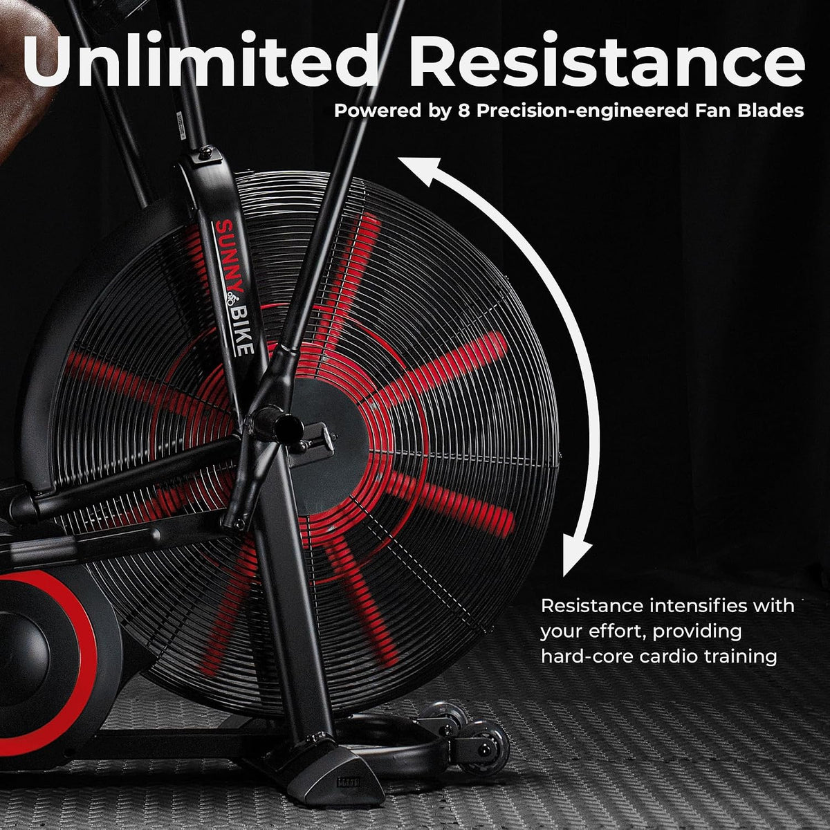 Smart Air Resistance Fan Bike with SunnyFit App