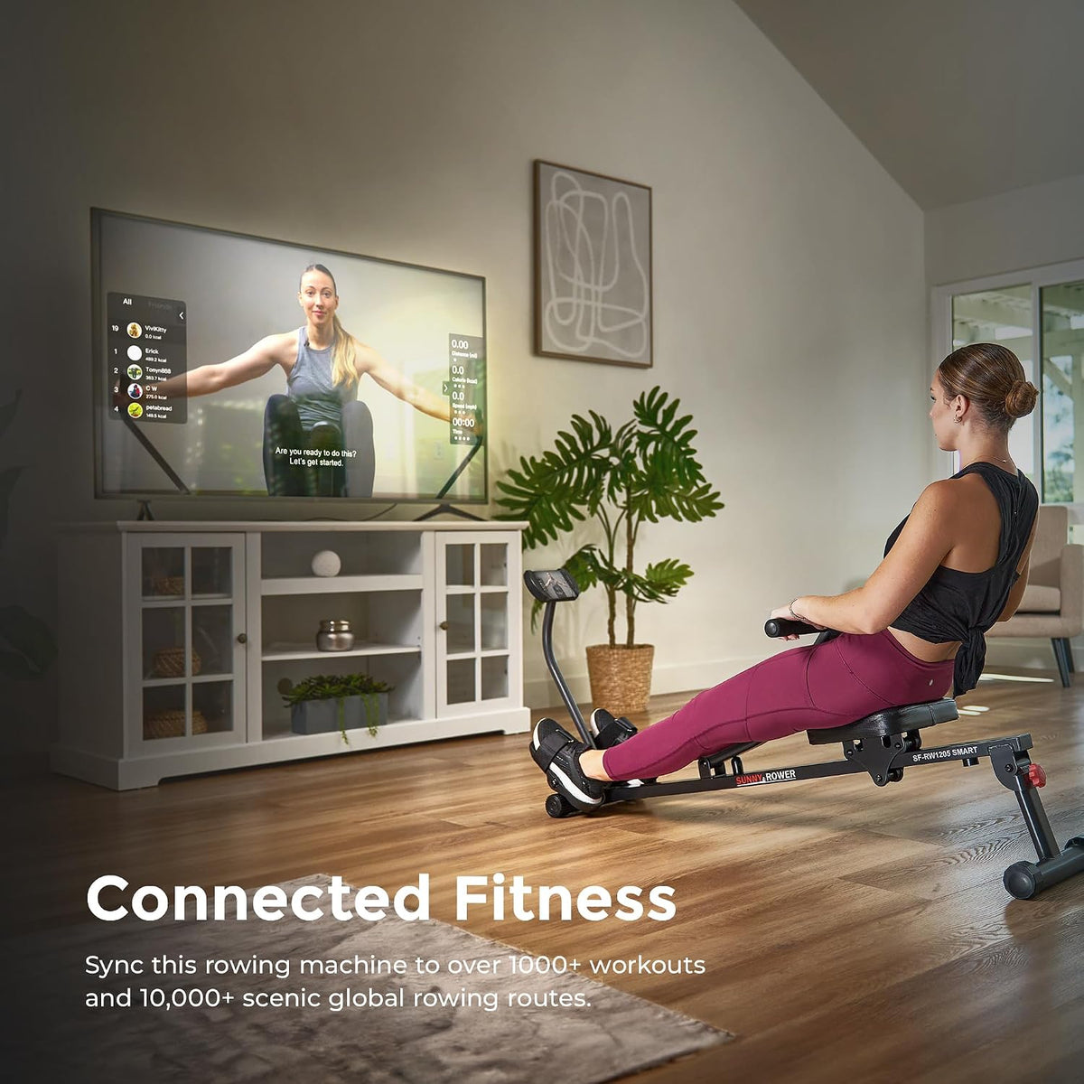 Compact Adjustable SunnyFit Rower