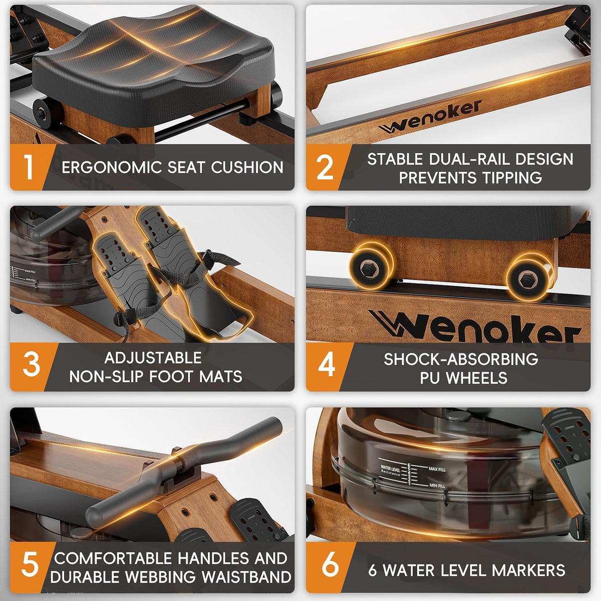 Wooden Water Rowing Machine