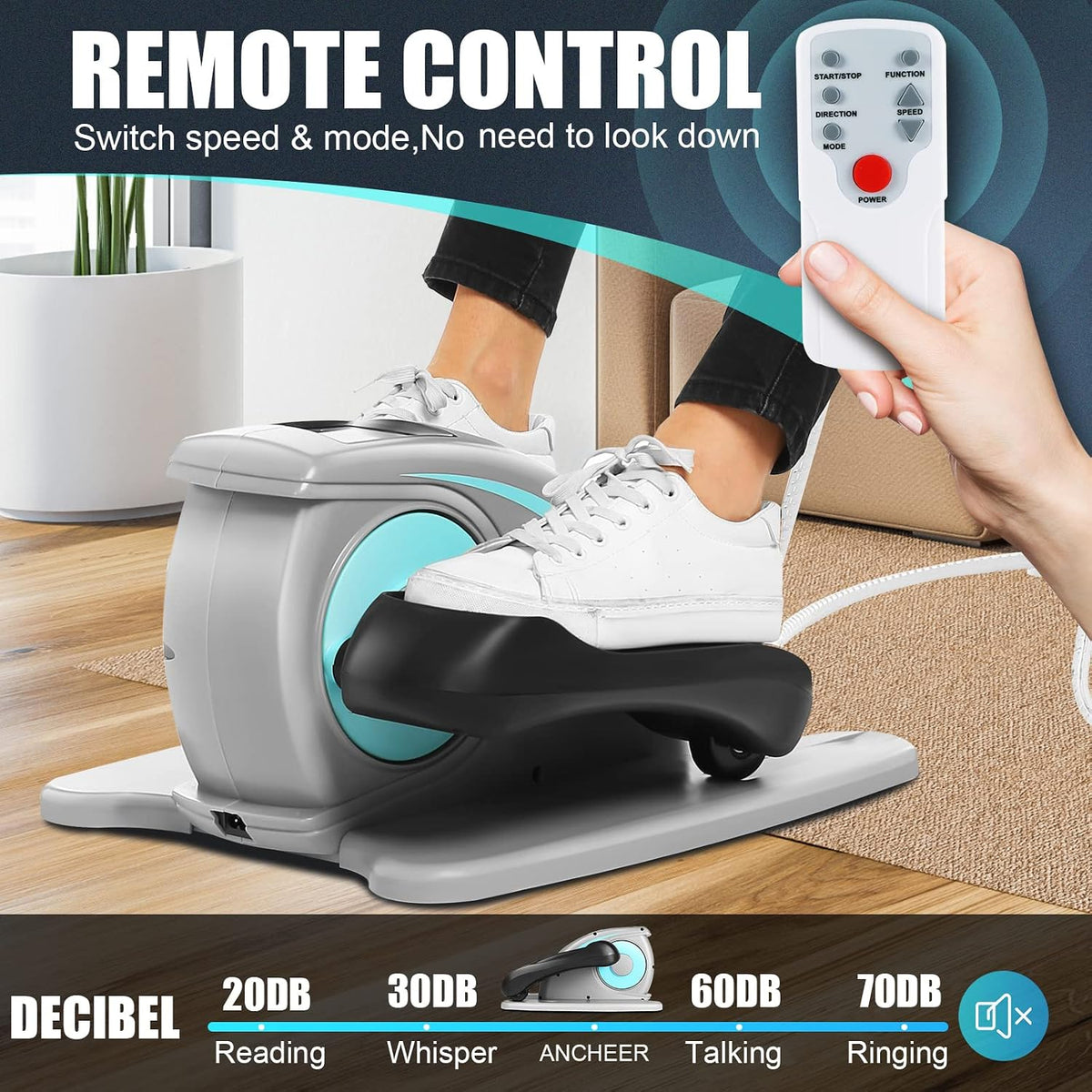 LCD Remote Under Desk Seated Elliptical
